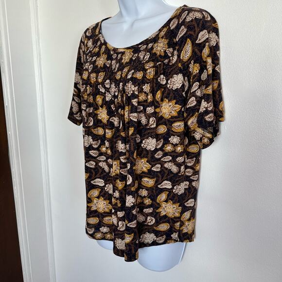 LUCKY BRAND Scoop Neck Top, Floral, Size Small - PERFECT for Fall! - Picture 2 of 9
